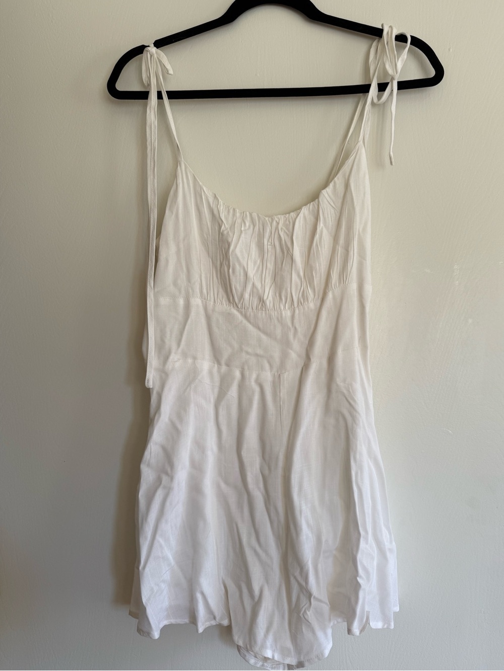 Urban Outfitters White Tie-Shoulder Romper